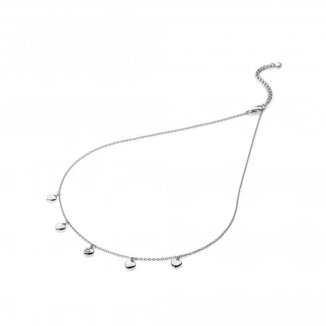 Sterling Silver Heart Choker DN160