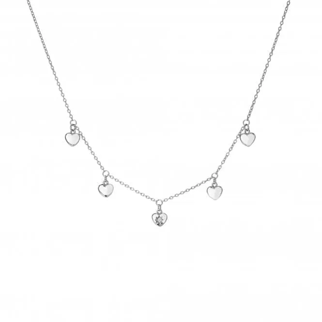 Sterling Silver Heart Choker DN160