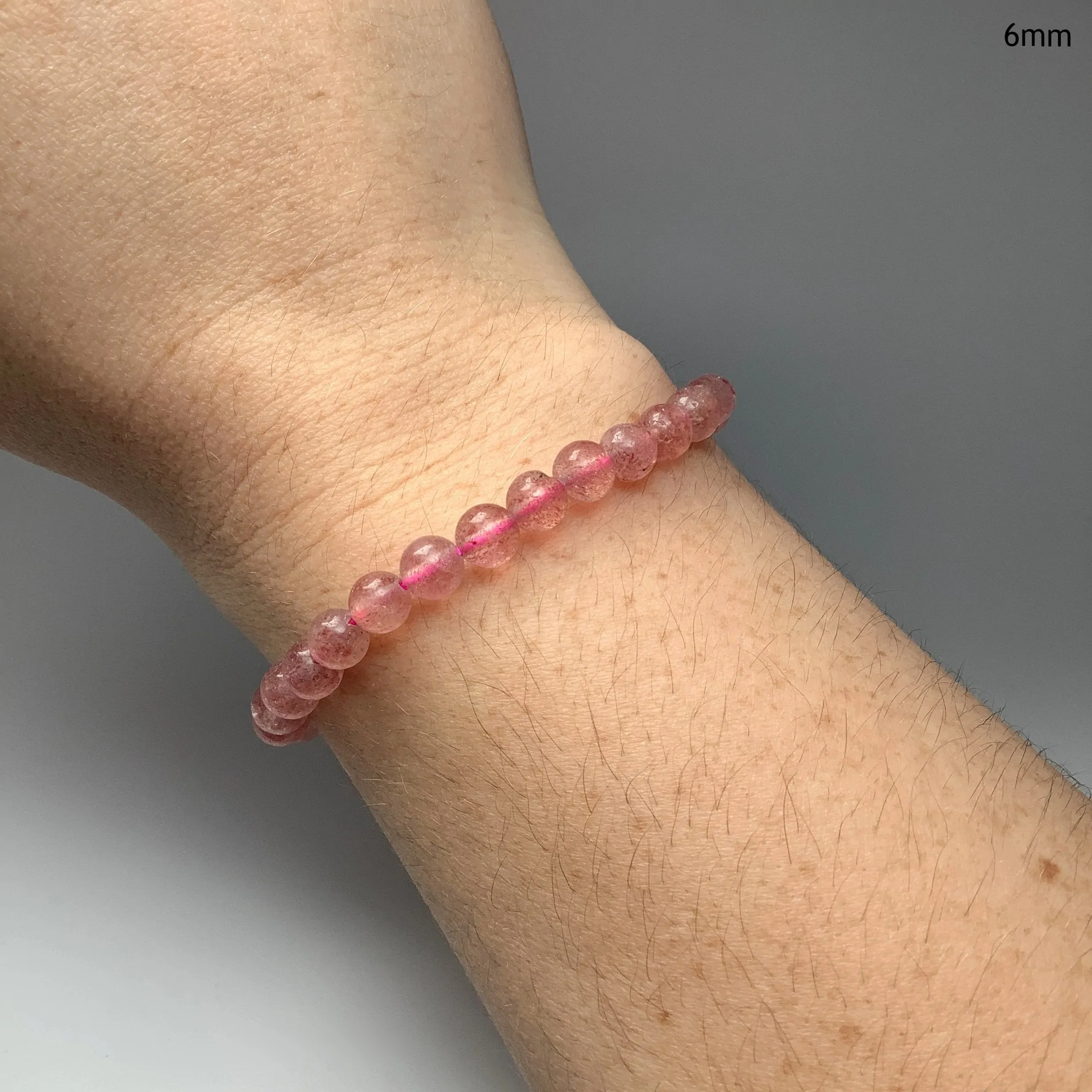 Strawberry Quartz Beaded Bracelet