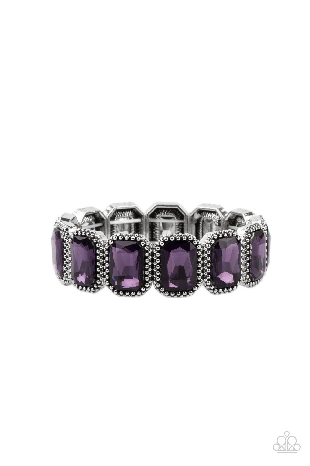 Studded Smolder - Purple Bracelet - Paparazzi Accessories