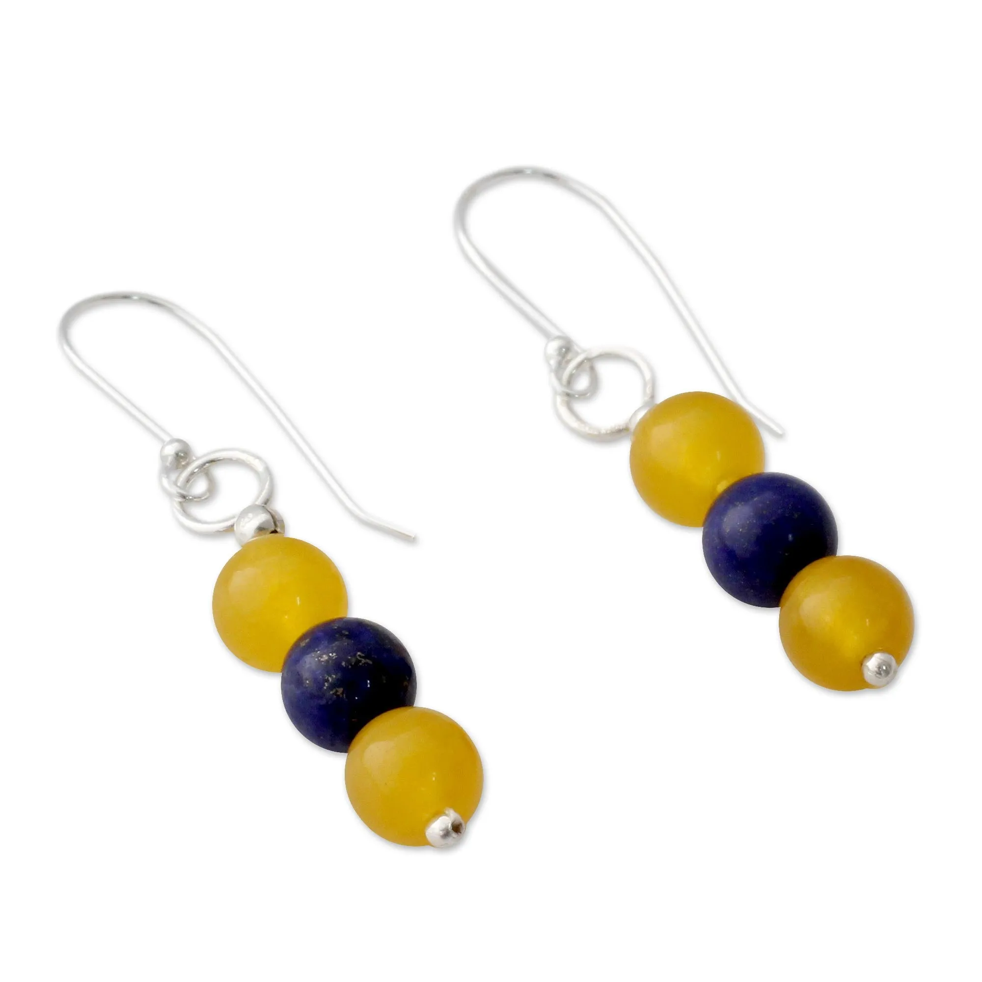 Sunshine Allure Multi-Gem Silver Earrings