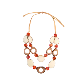 Tagua Women's Danna Poppy Coral Necklace