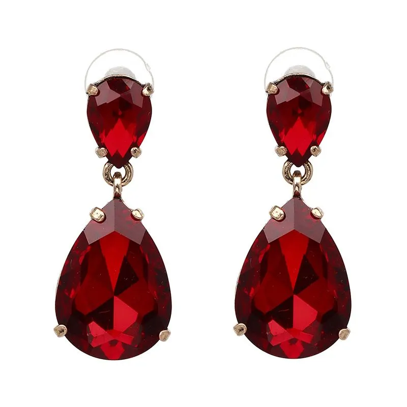 TEEK - Red Eardrop Earrings