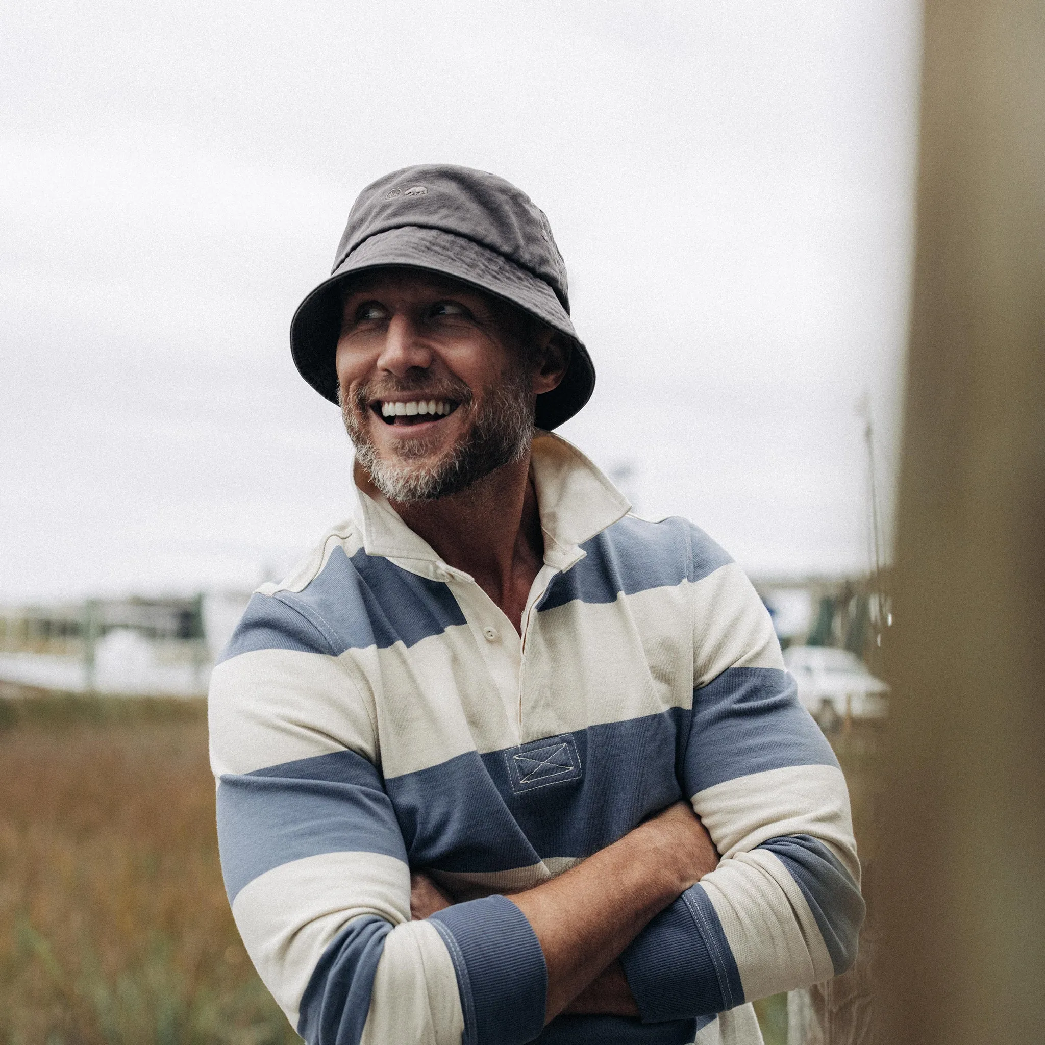 The Bucket Hat in Washed Taupe Twill