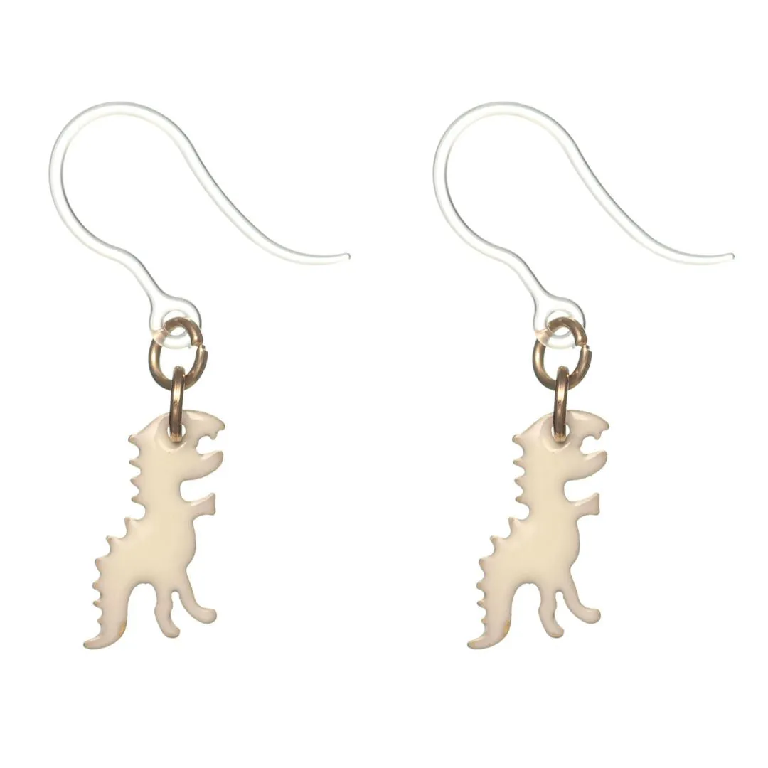 Tiny T-Rex Dangles Hypoallergenic Earrings for Sensitive Ears Made with Plastic Posts