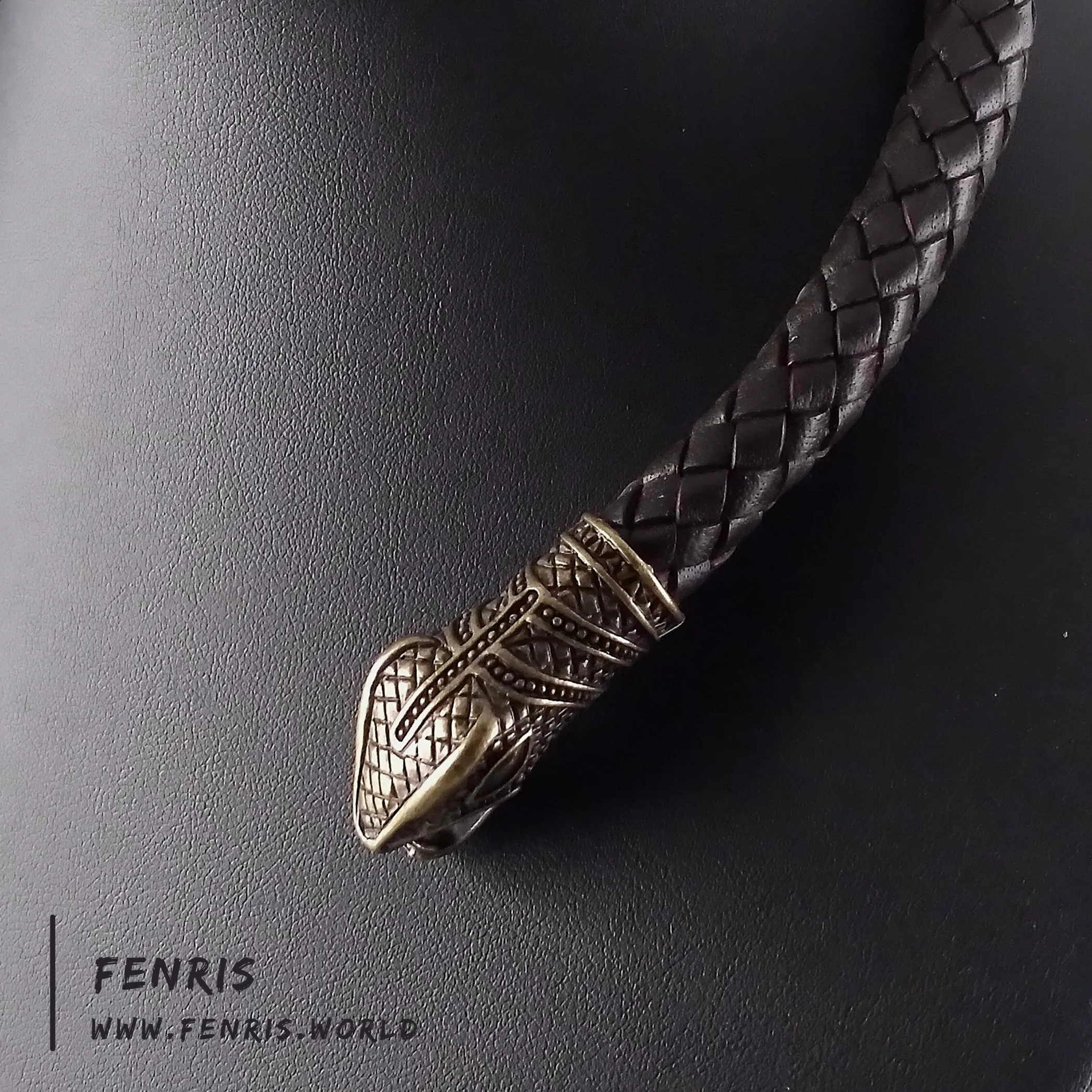 Torc Bronze Snake Brown Leather | Fenris