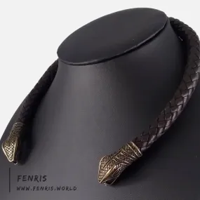 Torc Bronze Snake Brown Leather | Fenris