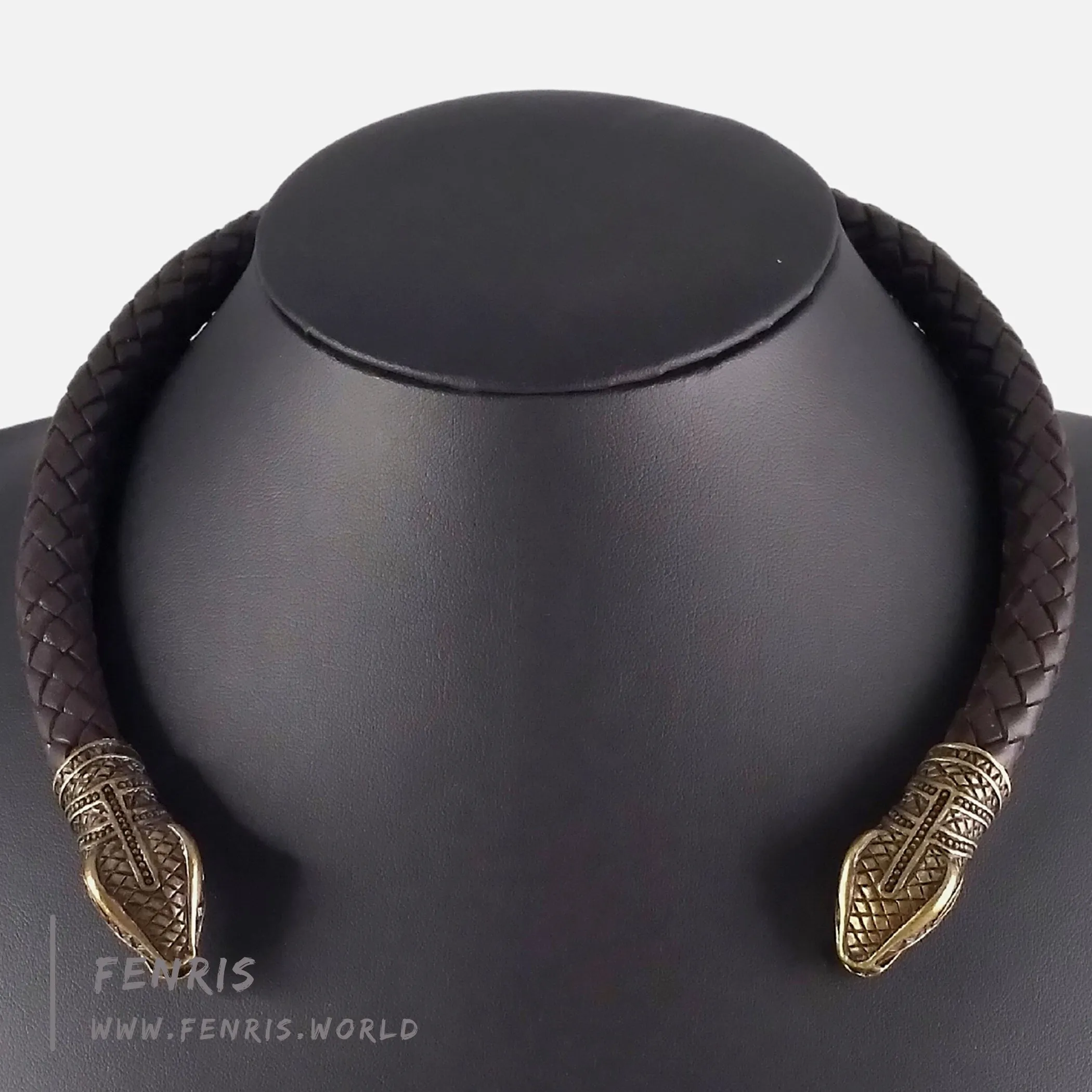 Torc Bronze Snake Brown Leather | Fenris