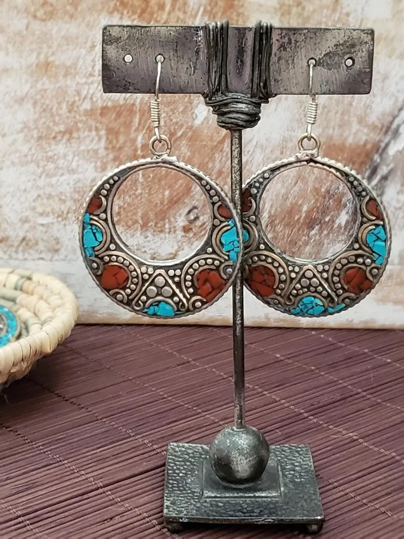 Tribal Style Hoop Earrings