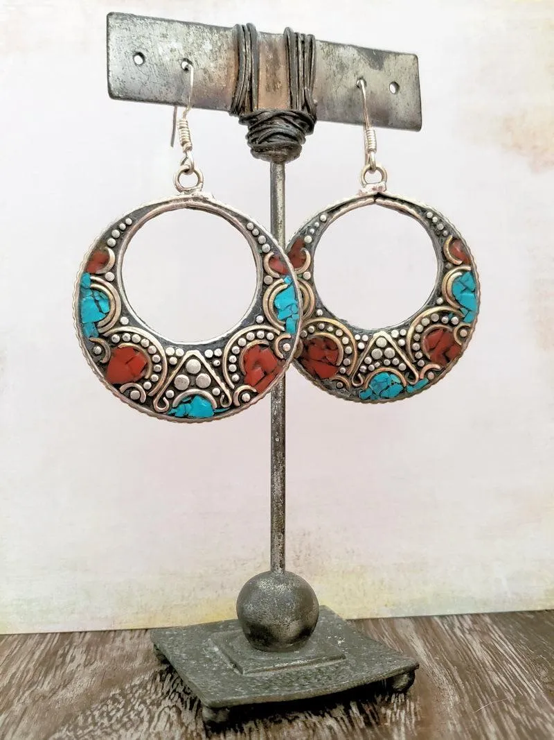 Tribal Style Hoop Earrings