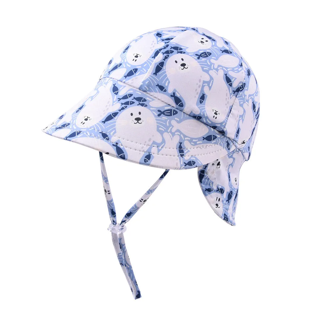 UPF 30  Cute Seal Kids Bucket Hat