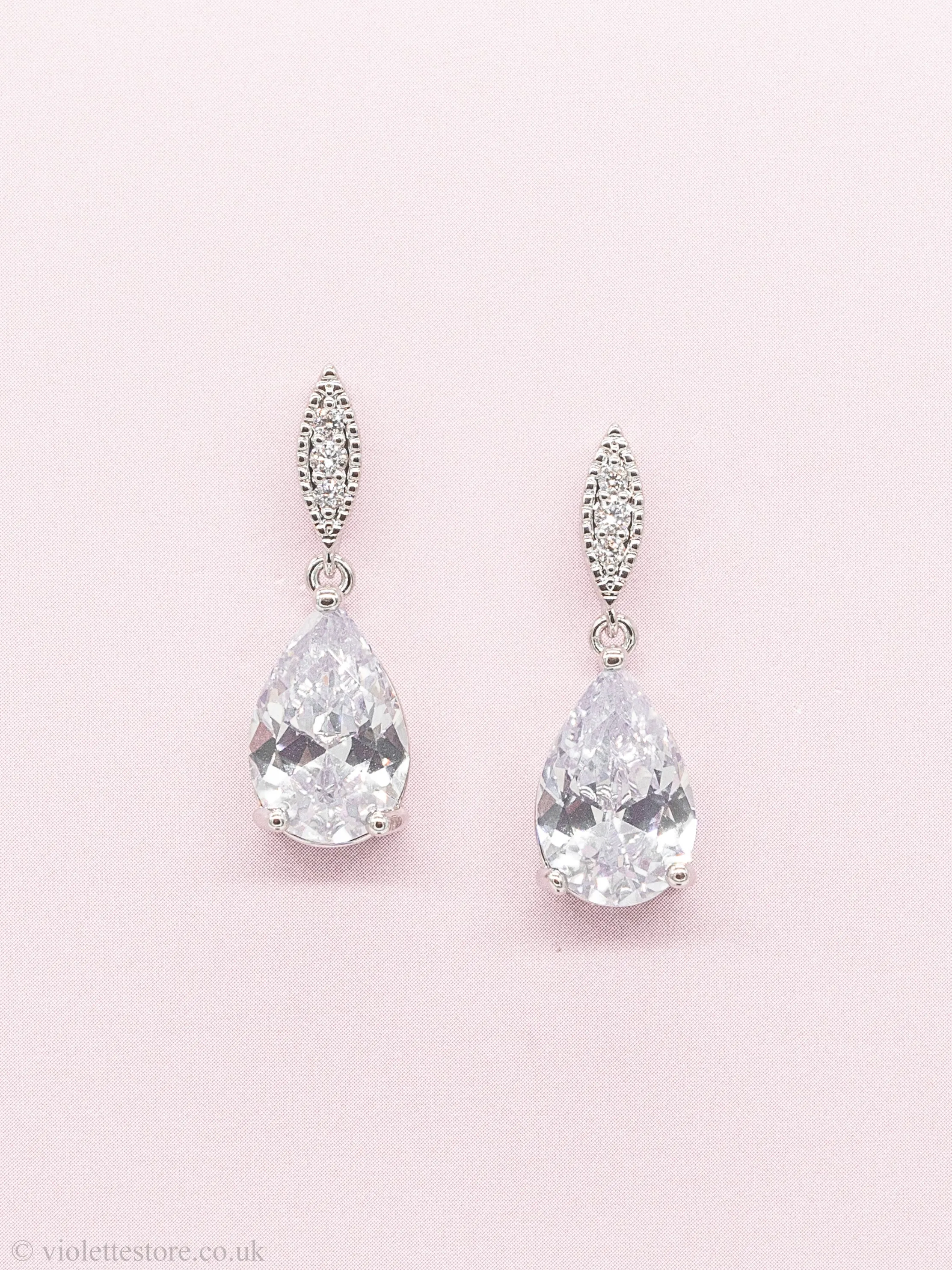 Victoria Drop CZ Earrings