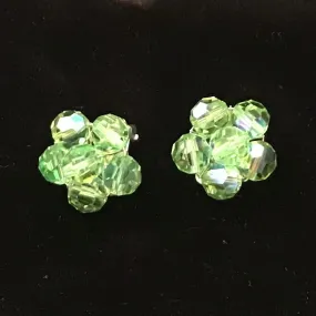 Vintage Clip On Cluster Earrings