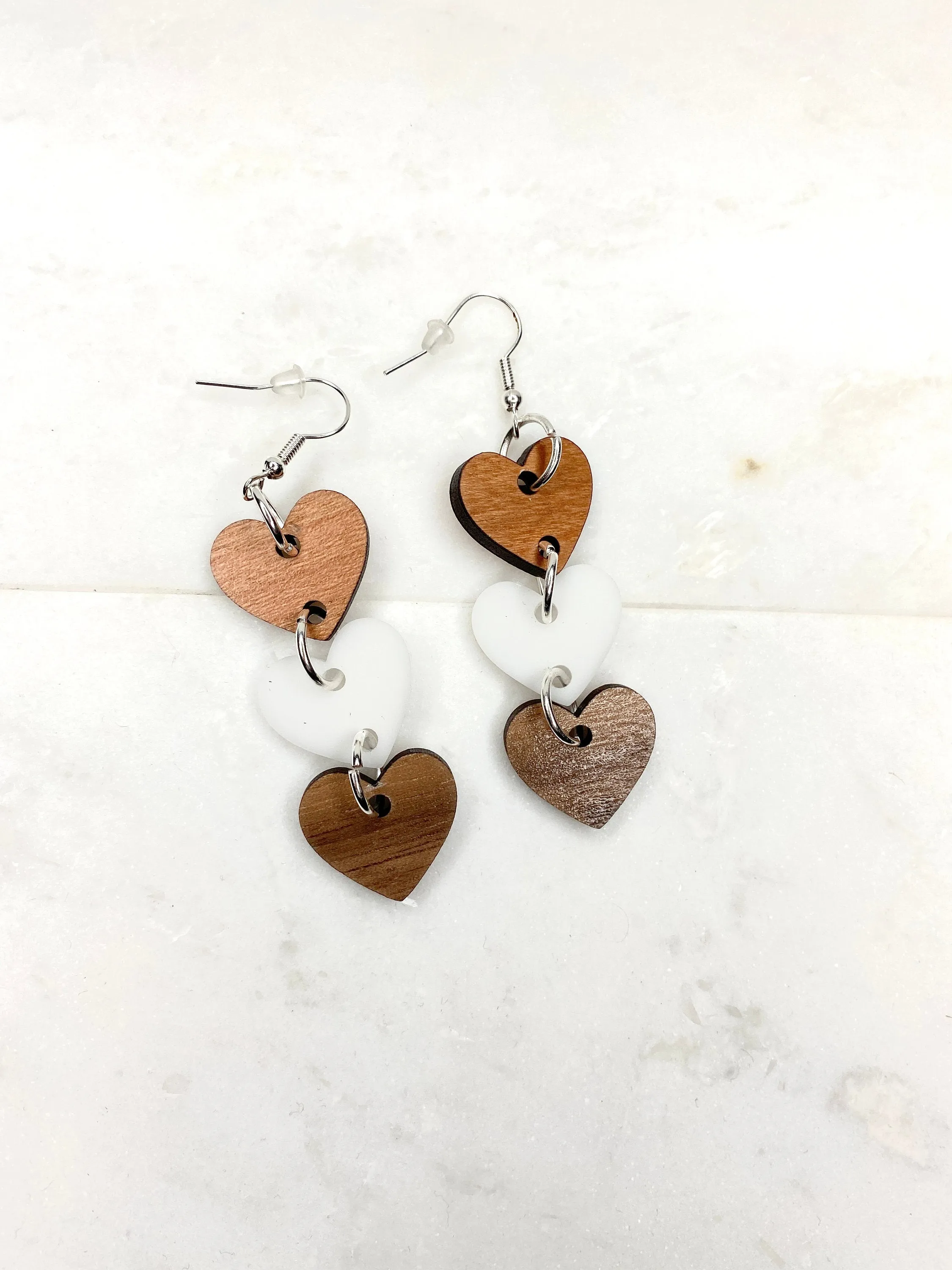 Waterfall Heart Earrings, Date Night Earrings, Oversized Earrings, Large Earrings