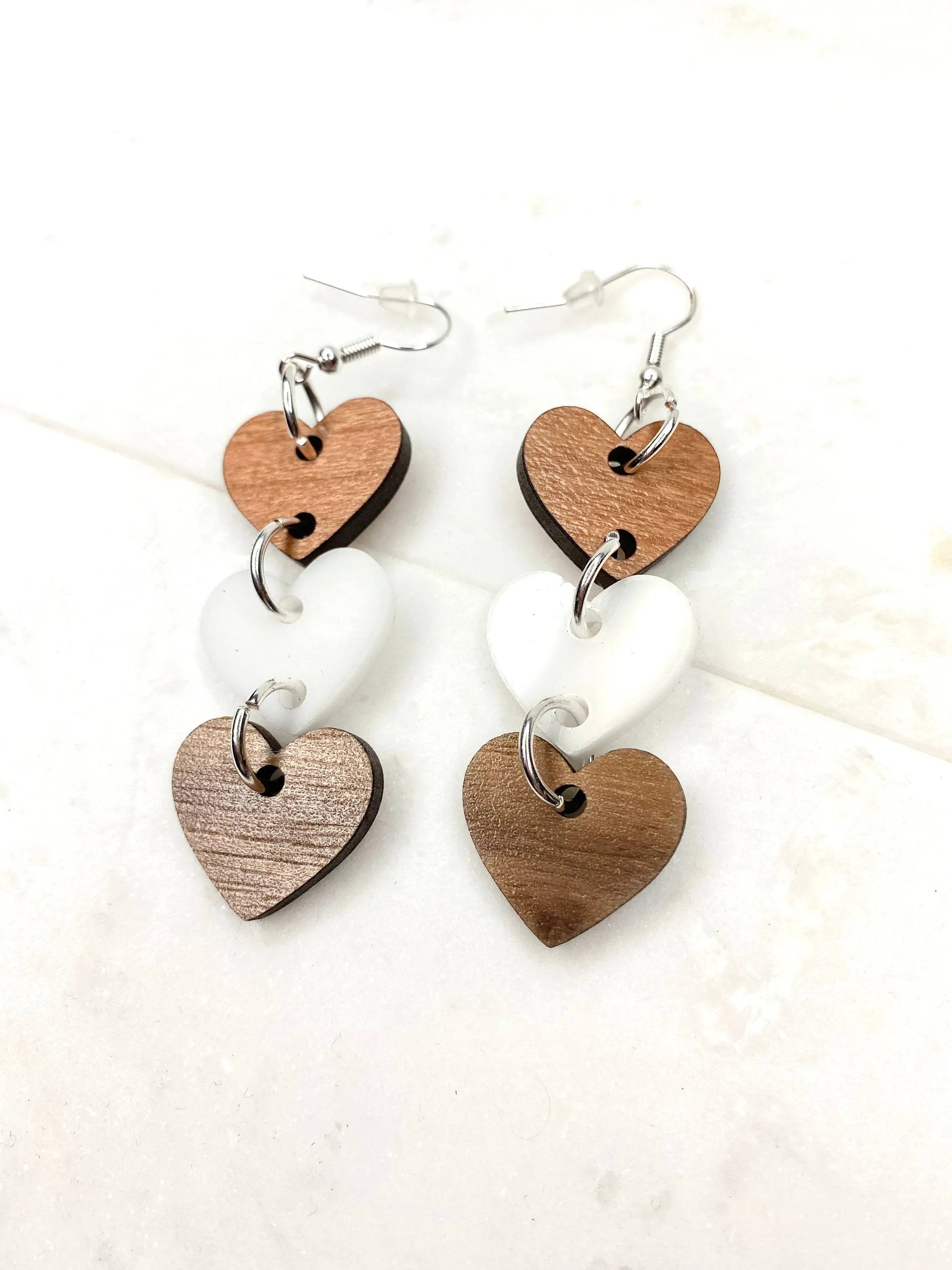 Waterfall Heart Earrings, Date Night Earrings, Oversized Earrings, Large Earrings