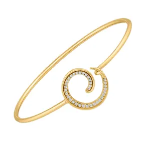 Wave Flex Bangle Bracelet, 14Kt