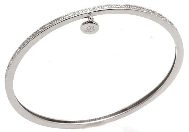 'Wide Linear Pavé Bangle'