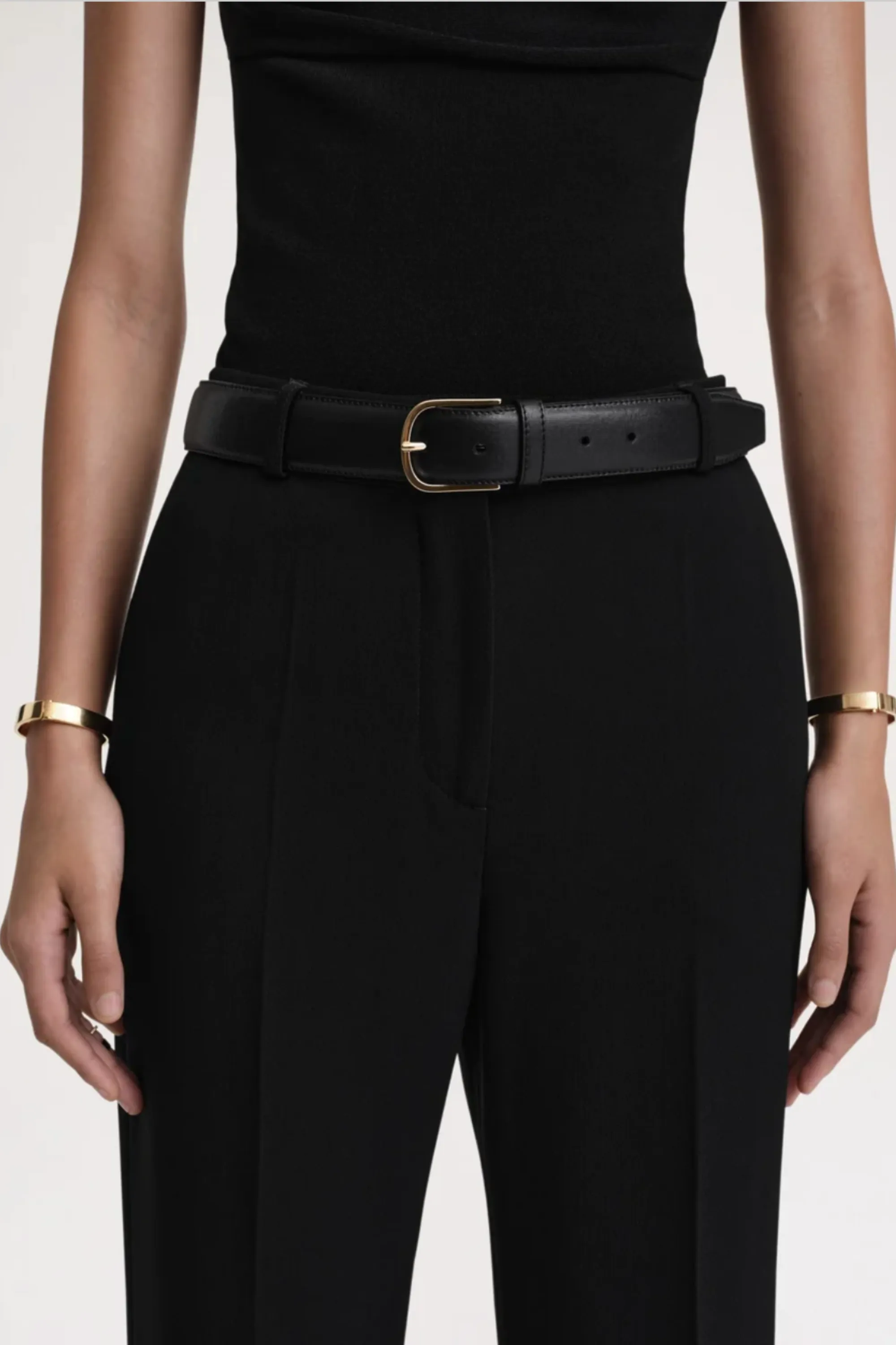 Wide Trouser Belt, Black