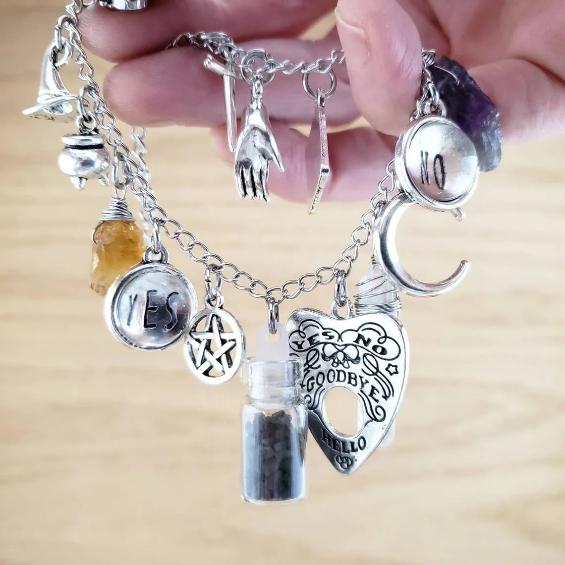 Witchy Ouija charm bracelet