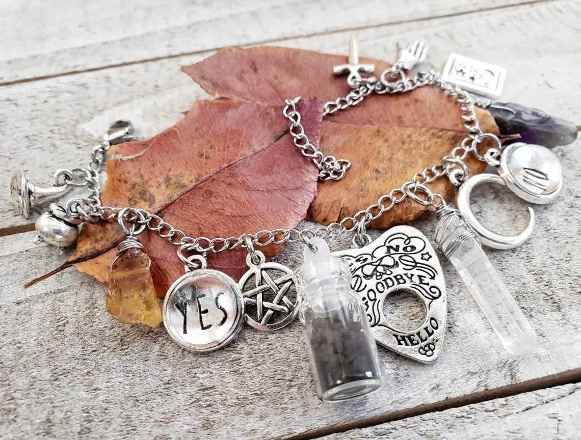 Witchy Ouija charm bracelet