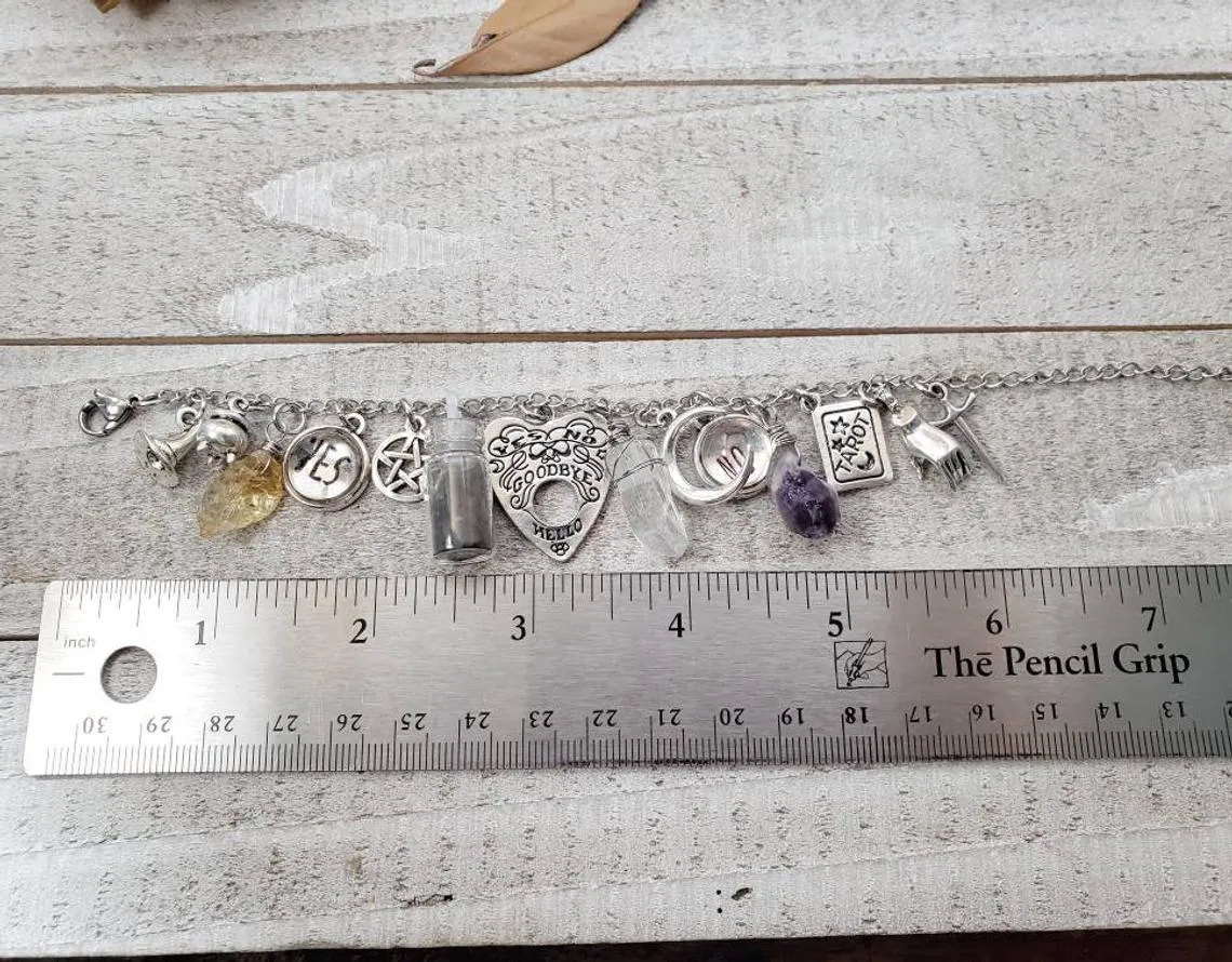 Witchy Ouija charm bracelet