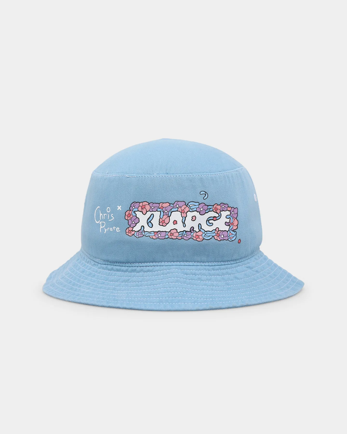 X-Large X Chris Pyrate Bucket Hat Light Blue