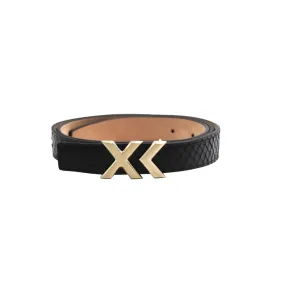 XK Mini Belt in Black Python 25mm