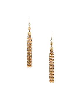 Yellow Gold Tassel Earrings