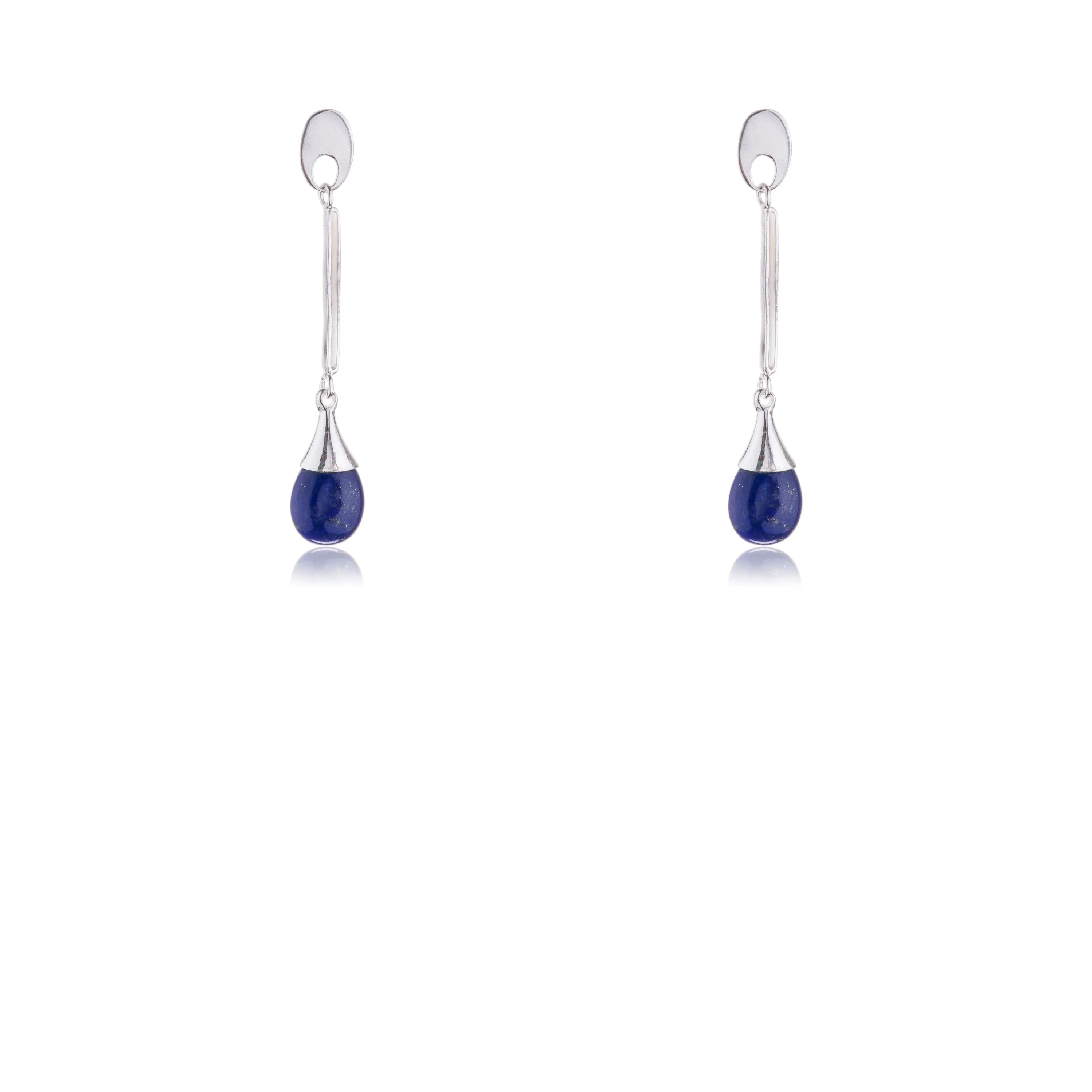 Zuri Lapis Lazuli Earrings in Sterling Silver