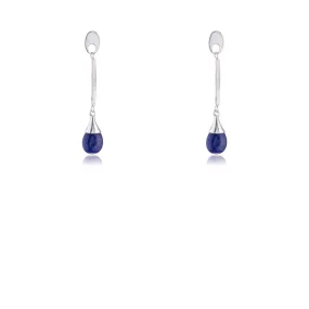 Zuri Lapis Lazuli Earrings in Sterling Silver