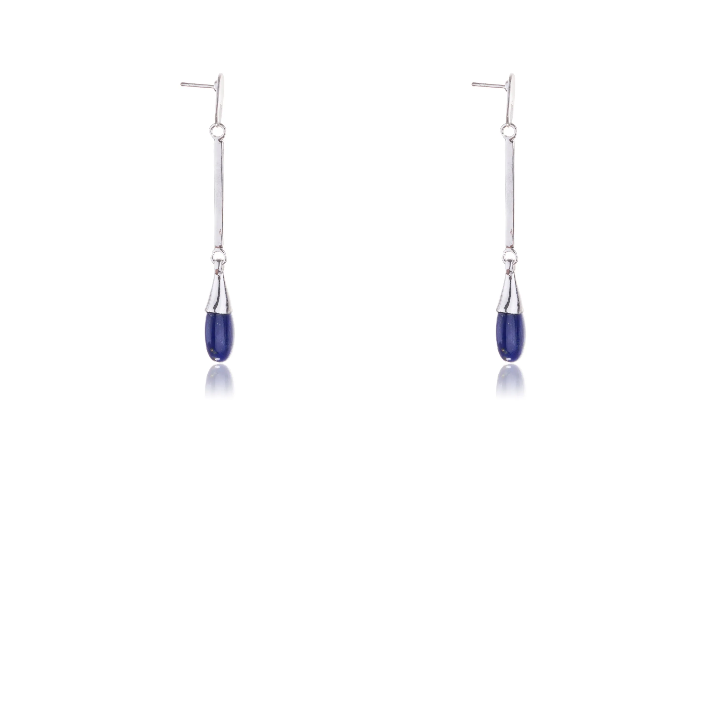 Zuri Lapis Lazuli Earrings in Sterling Silver